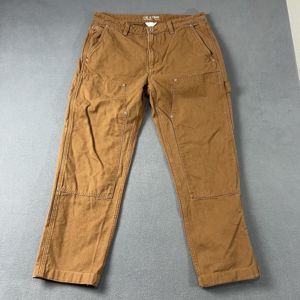 Line of Trade Pants Mens 36X30 Brown Canvas Double Knee Workwear